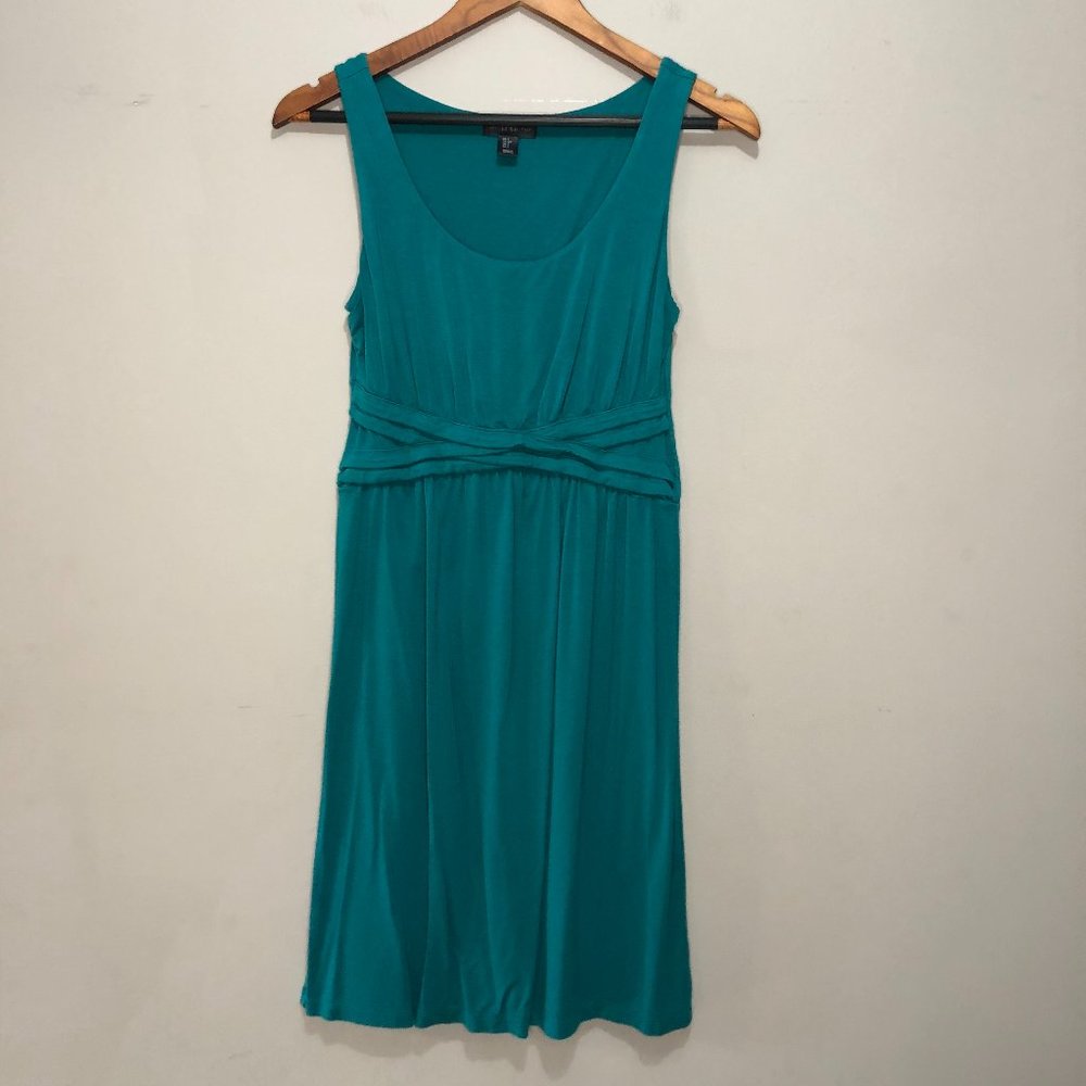 Willi Smith Sleeveless Dress w/ Banded Waist Teal Small